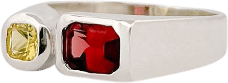 ARANSO IV Ring — Ceylon Sapphire & Garnet