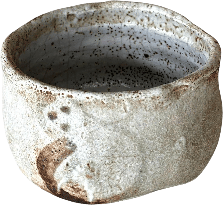 Antique Japanese Shino Ware Chawan Tea Bowl