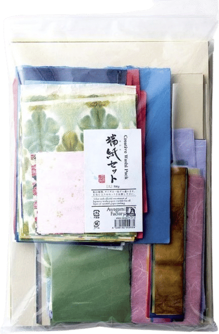 Awagami creative washi paper pack 500gsm mixed