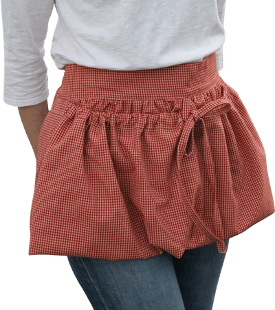 Red and White Checkered Gardening Apron