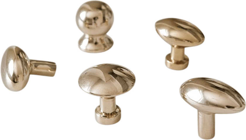 Roan Iris Unlacquered Brass Knob