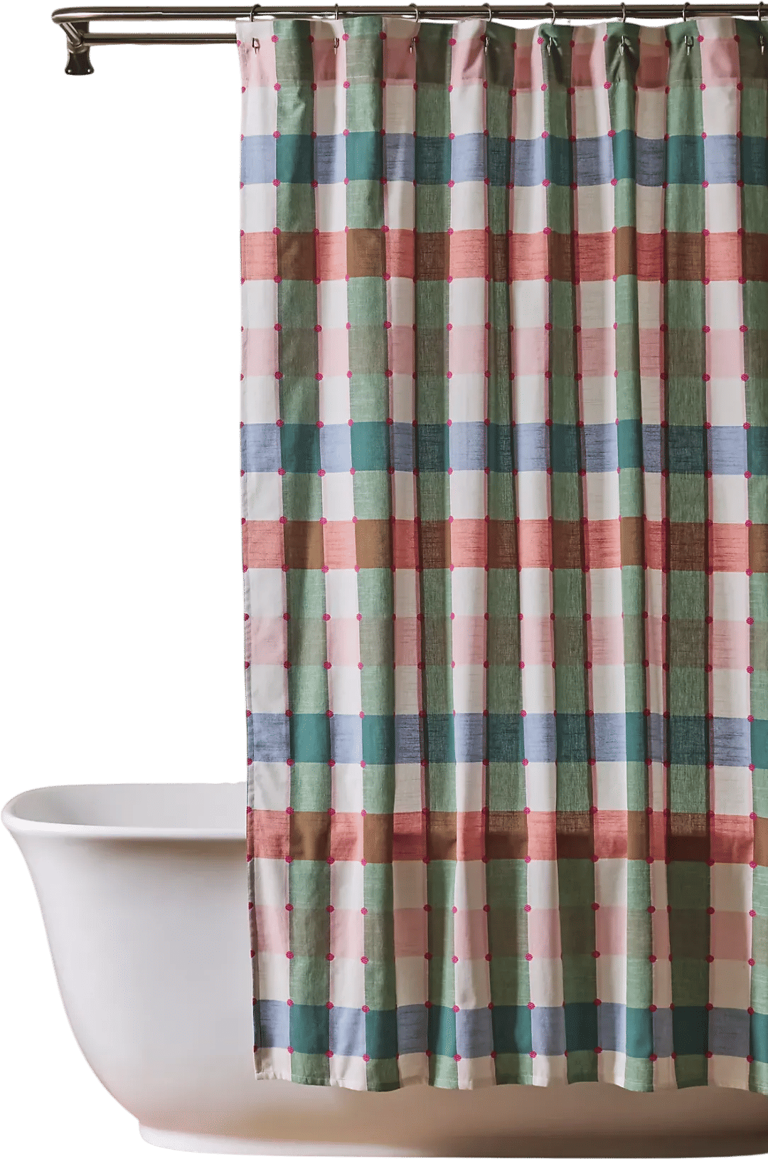 Willow Cotton Plaid Shower Curtain
