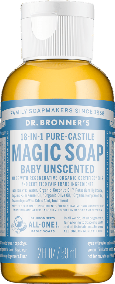 Dr. Bronner’s unscented liquid soap