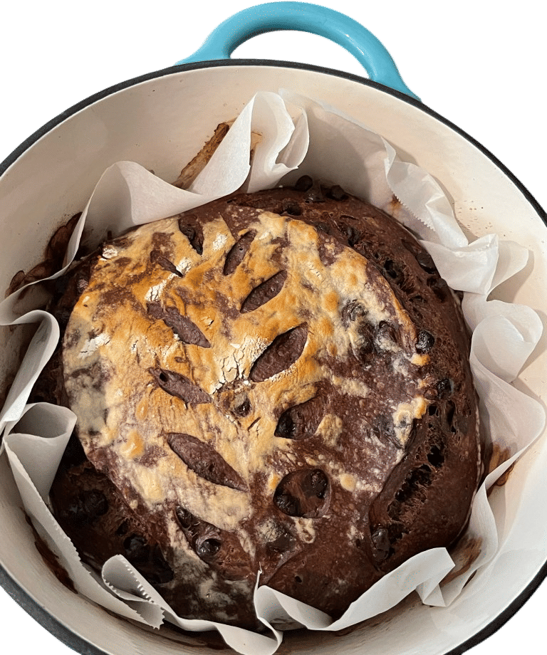 Dark Chocolate Espresso Sourdough Loaf