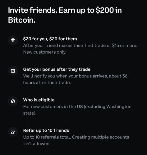 Referral: Coinbase