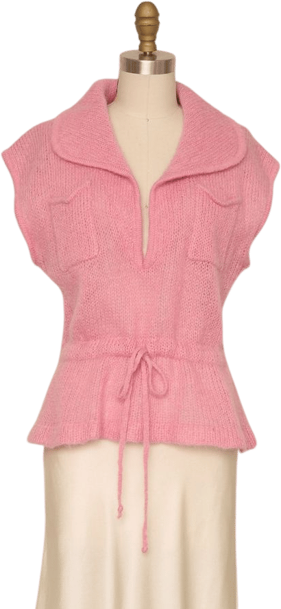 Spiegel Pink Mohair Blend Vest | Khata Space