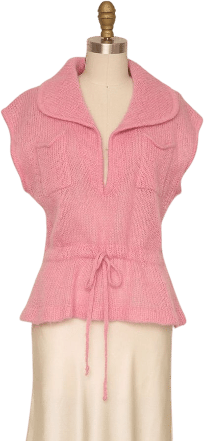 Spiegel Pink Mohair Blend Vest