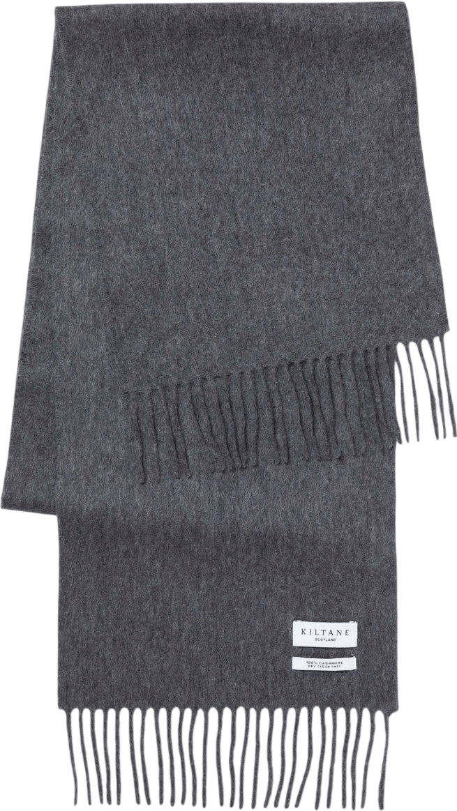 Kiltane Solid Cashmere Scarf - Steinway Grey
