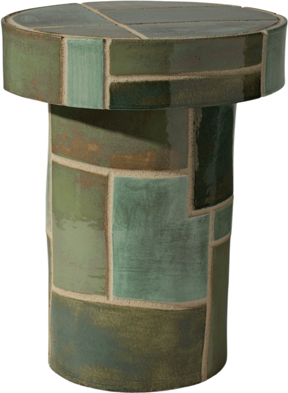 Streicher Goods Green Patchwork Side Table