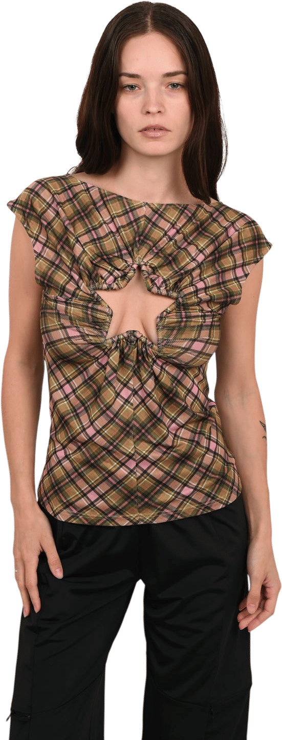 Taottao Mesh Star Cutout T-Shirt