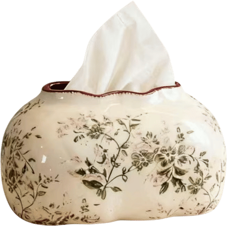 Floral Ceramic Tissue Box