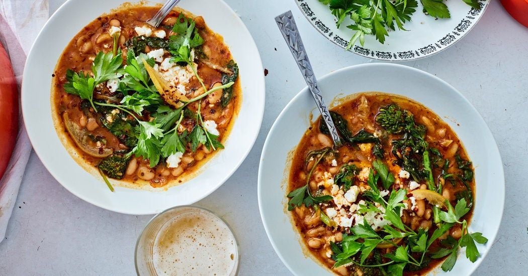 Spicy White Bean Stew With Broccoli Rabe Recipe