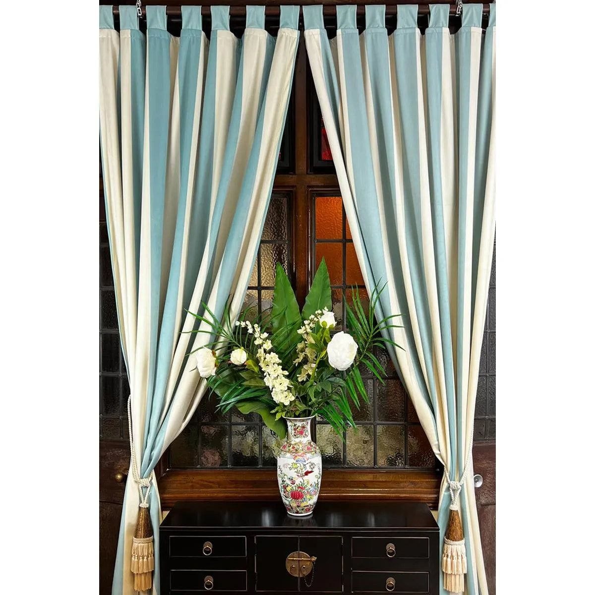 Somerset Stripe Velvet Curtain