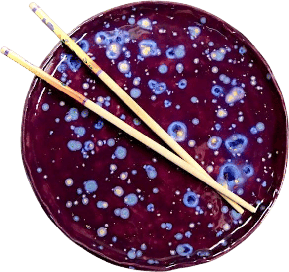 Handmade Purple Dinner Plate