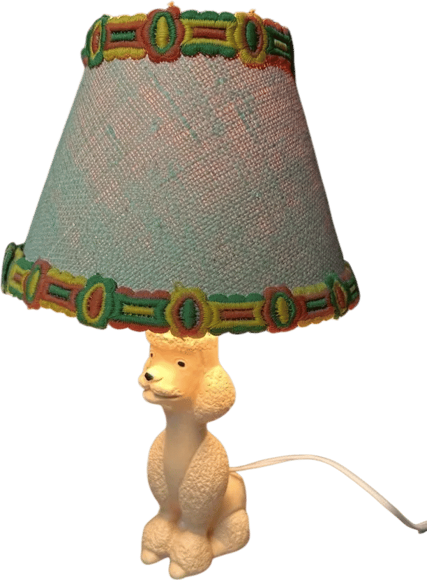 1956 Pink Poodle Lamp 