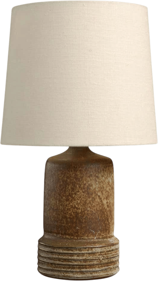 Rolf Palm Stoneware Table Lamp (1960s)