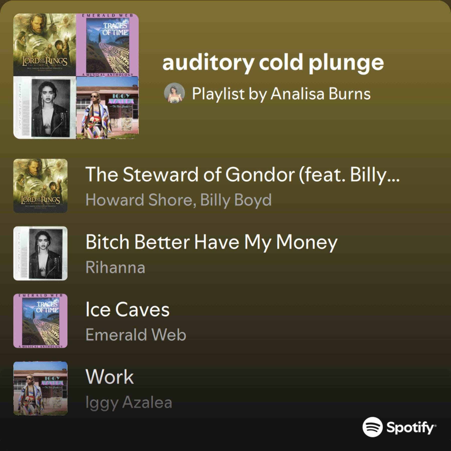 Auditory Cold Plunge Playlist