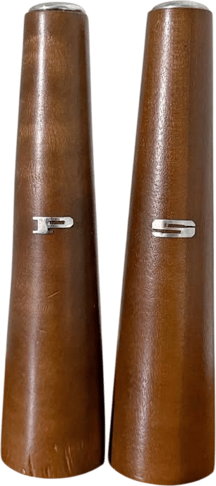 Vintage MCM wooden salt and pepper shakers Japan WS287