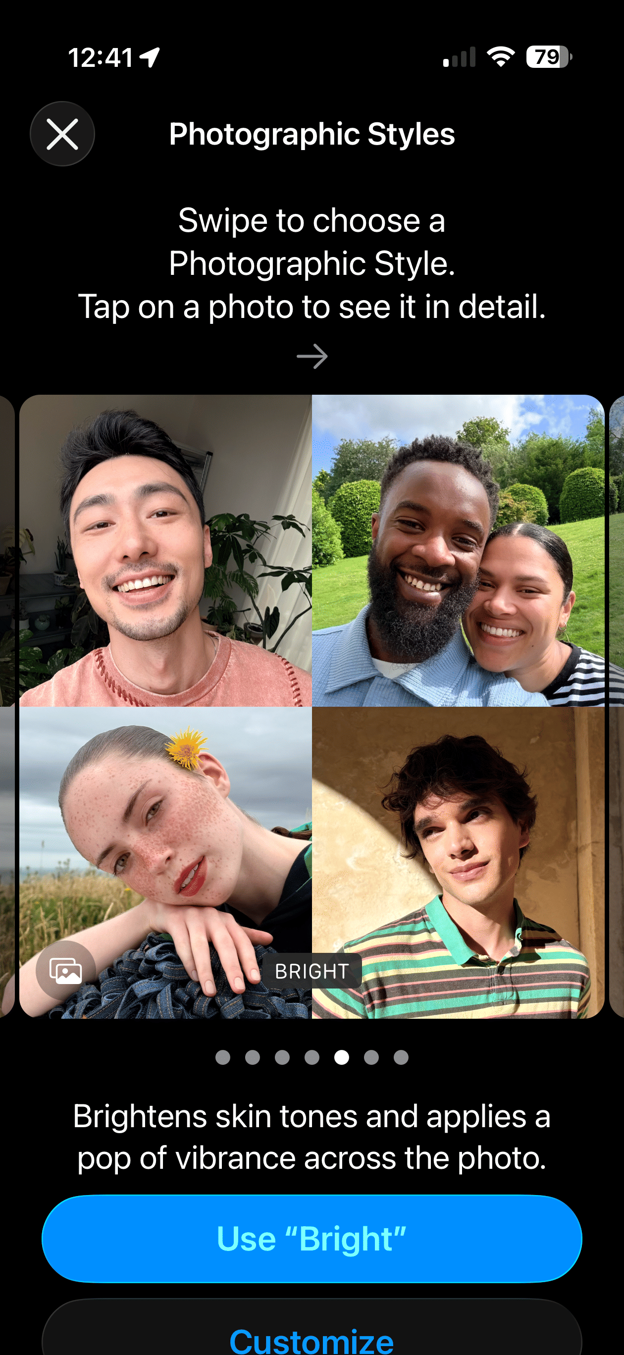 iPhone Camera App: Bright Photographic Style