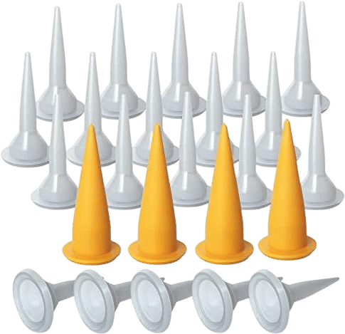BELAROKO Sausage Caulking Gun Tips and Cone Nozzles, 24 PCS