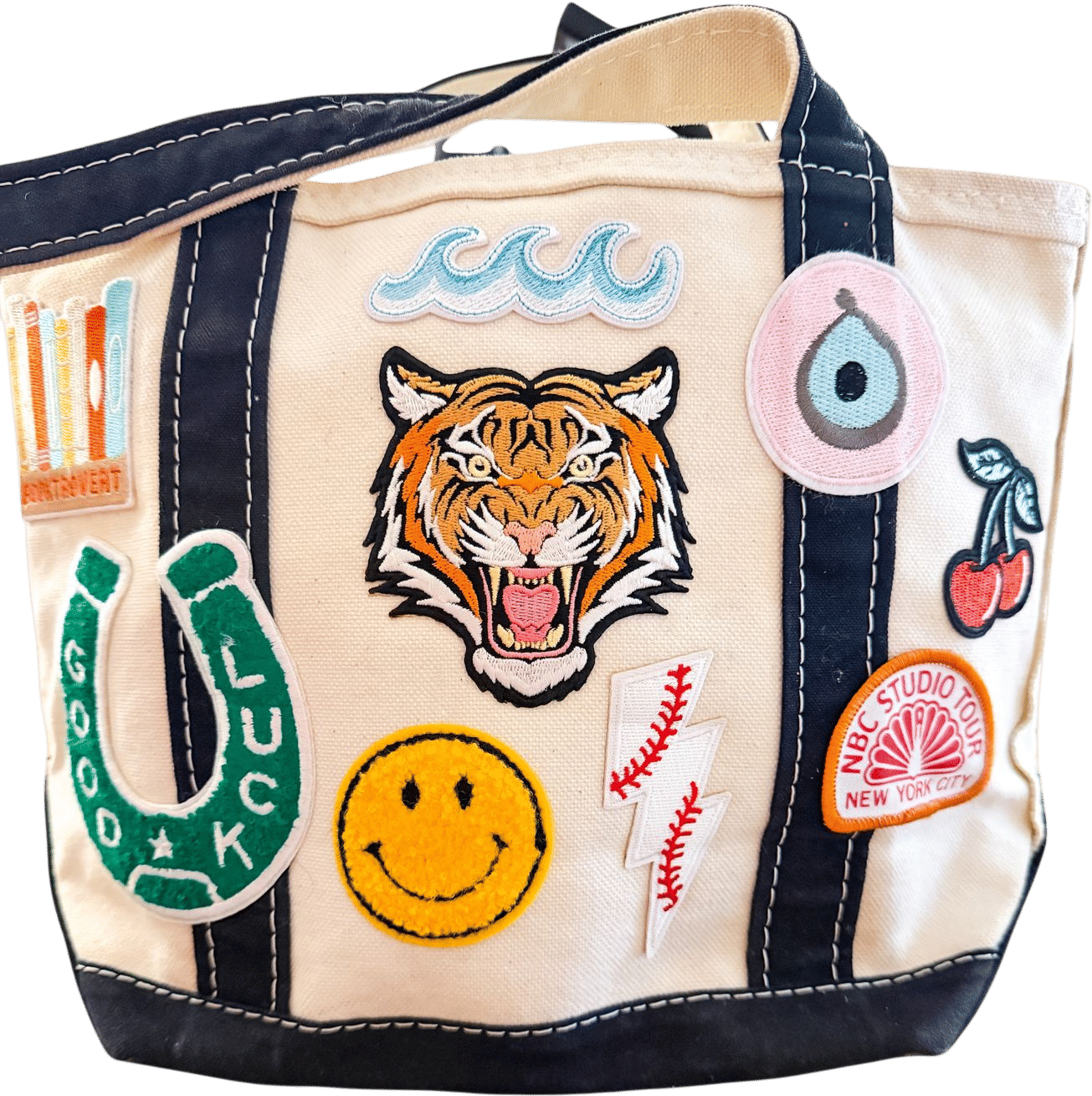 Champagne Hippie Custom Vintage Tote 