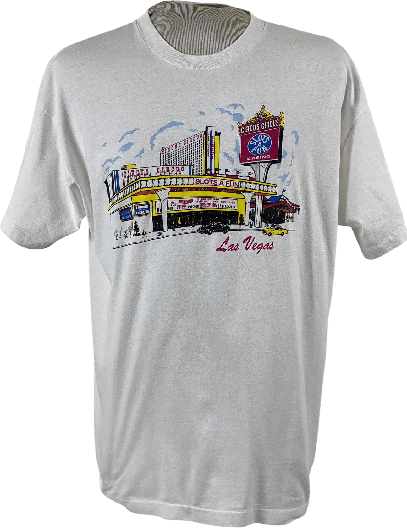 Vintage t shirt, size XL, Las Vegas t shirt, Circus Circus t shirt, Slots a Fun, 1980s t shirt, Casino t shirt, vintage clothing