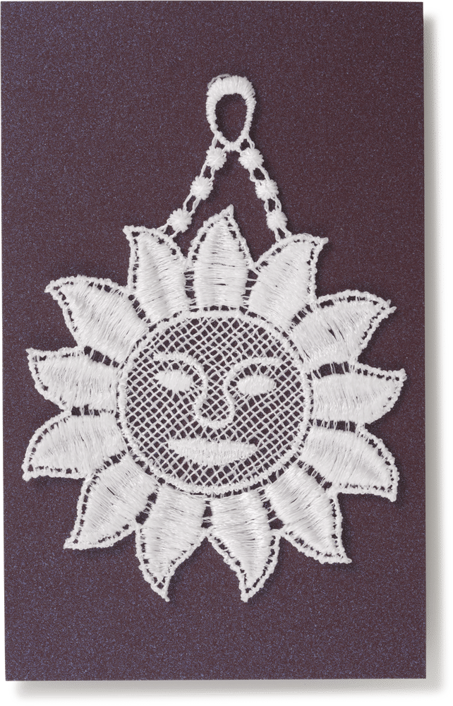 Starched Lace Hanging Ornament, Sun
