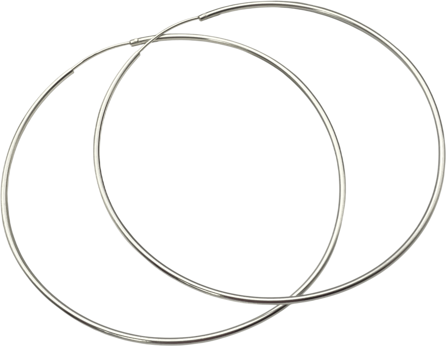 Large Sterling Silver Hoop Earrings