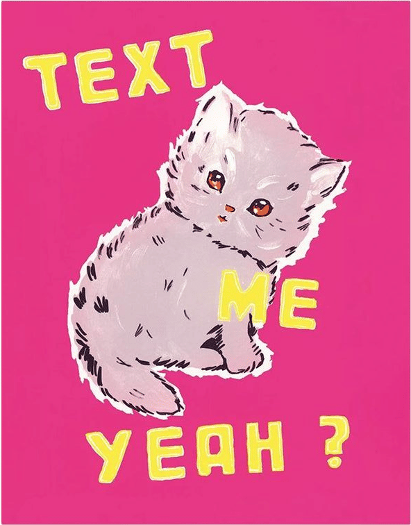 Text Me Yeah Tea Towel x Magda Archer