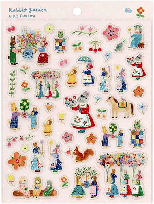 Aiko Fukawa Rabbit Garden Sticker Sheet