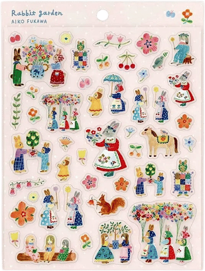 Rabbit Garden Sticker Sheet