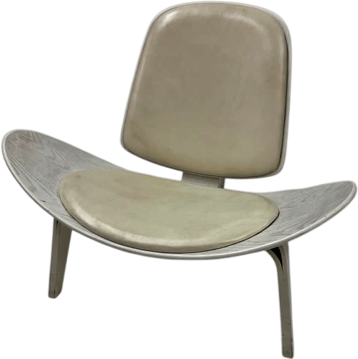 White Mid-Century Modern Chair