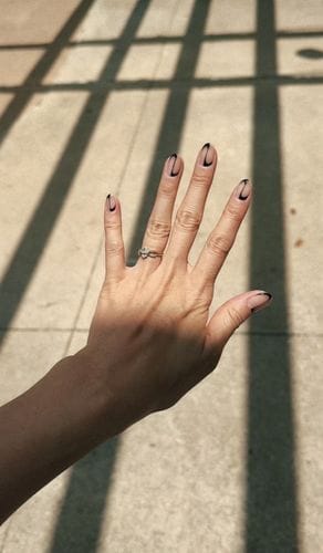 Simple but graphic nails