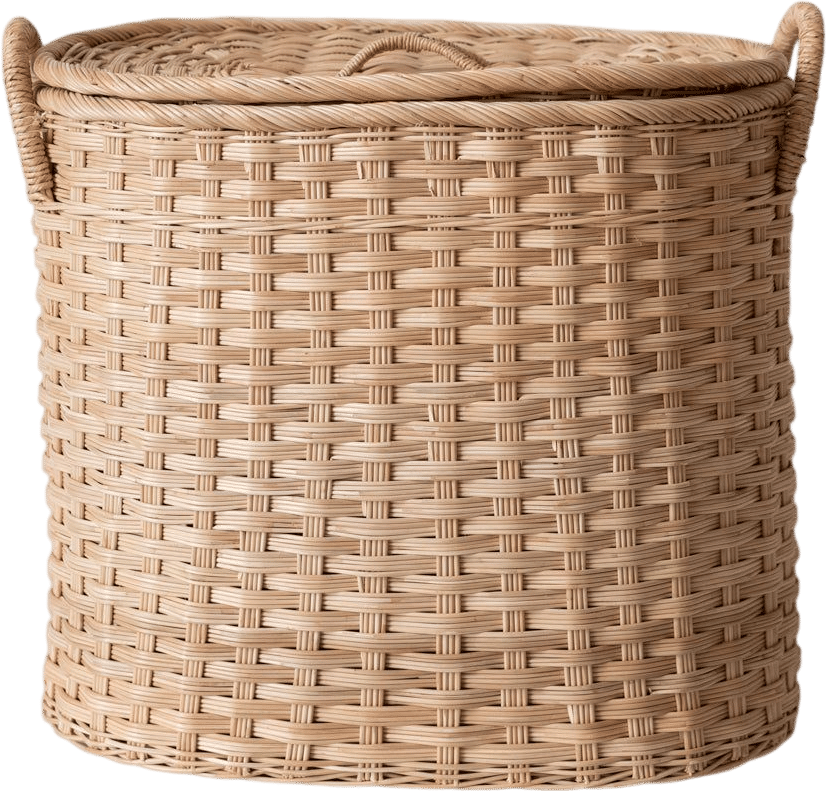 Handwoven Storage Hamper with Lid