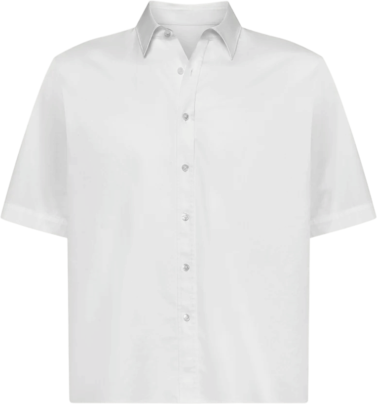 ATM Cotton Poplin Short Sleeve Button Down Shirt