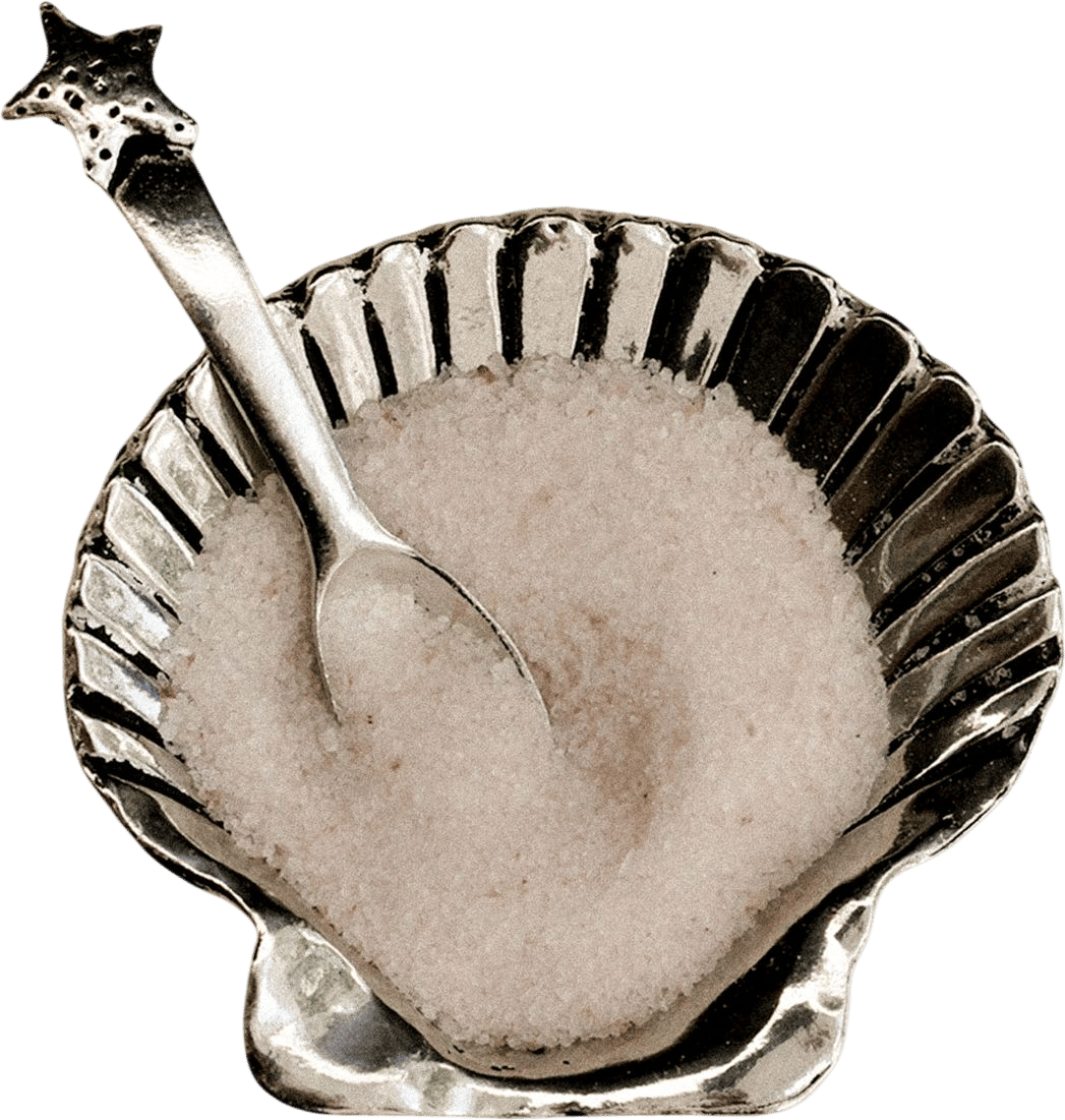 Shell Salt Cellar with Spoon
