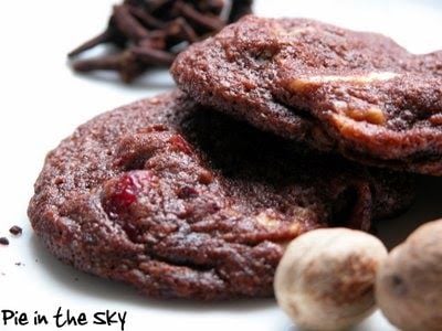 Chocolate Cranberry Spice Cookies