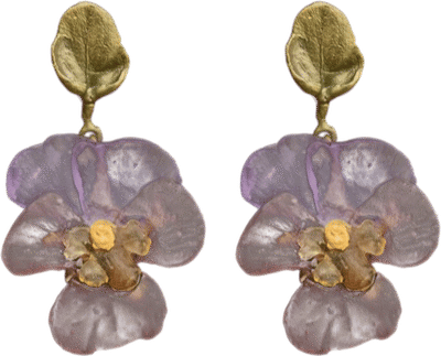 Pansies Earrings