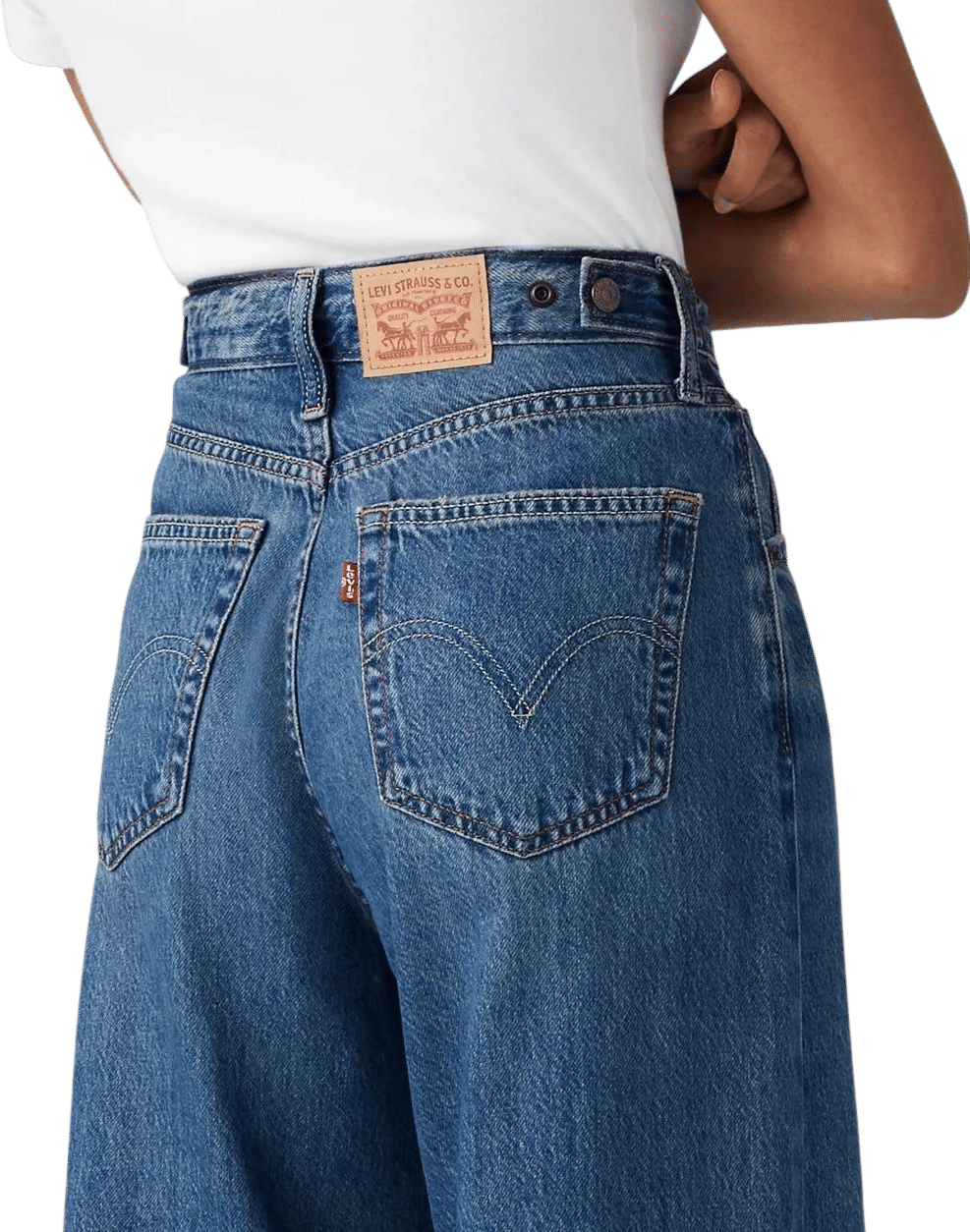 Cinch waisted Levis