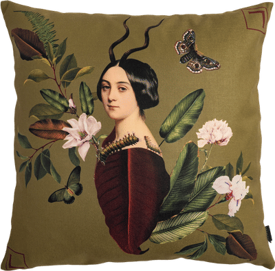 Regina Green Canvas Pillow