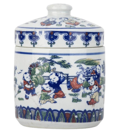 The Loom Collection Porcelain Lidded Jar