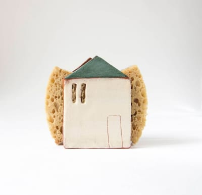Ceramic House Sponge and Napkin Holder