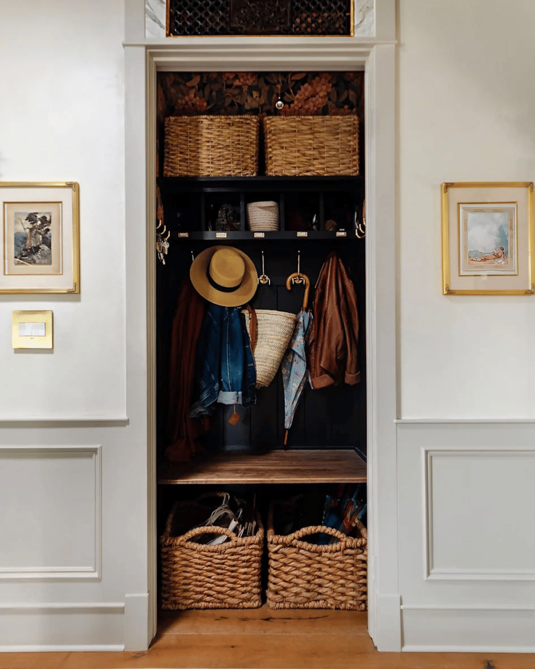 Turn a closet into a mudroom.