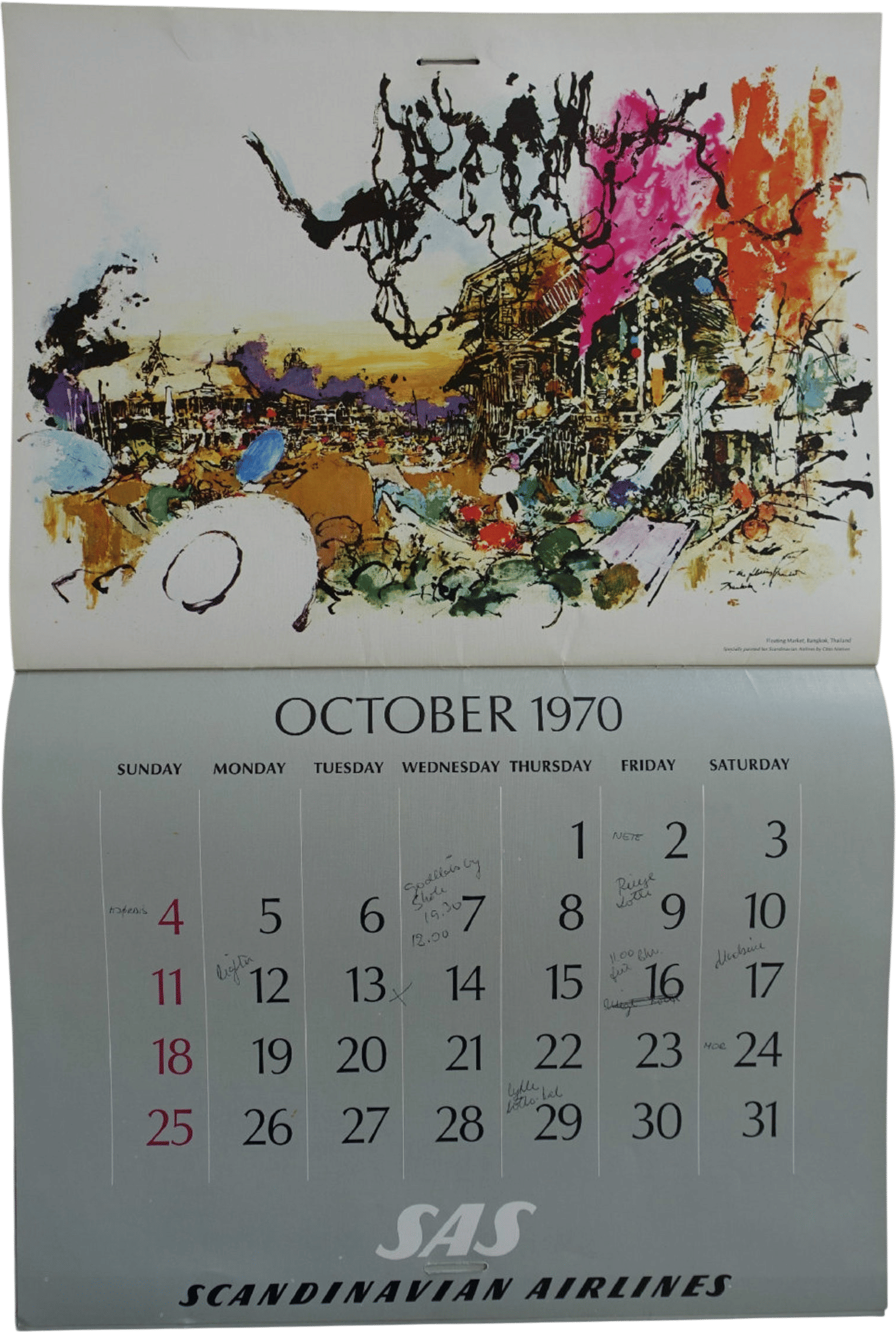 Vintage SAS Calendar