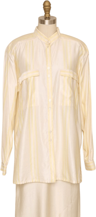 Vintage Escada Silk Striped Blouse
