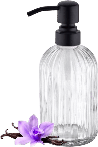 Ribbed Glass Soap Dispenser