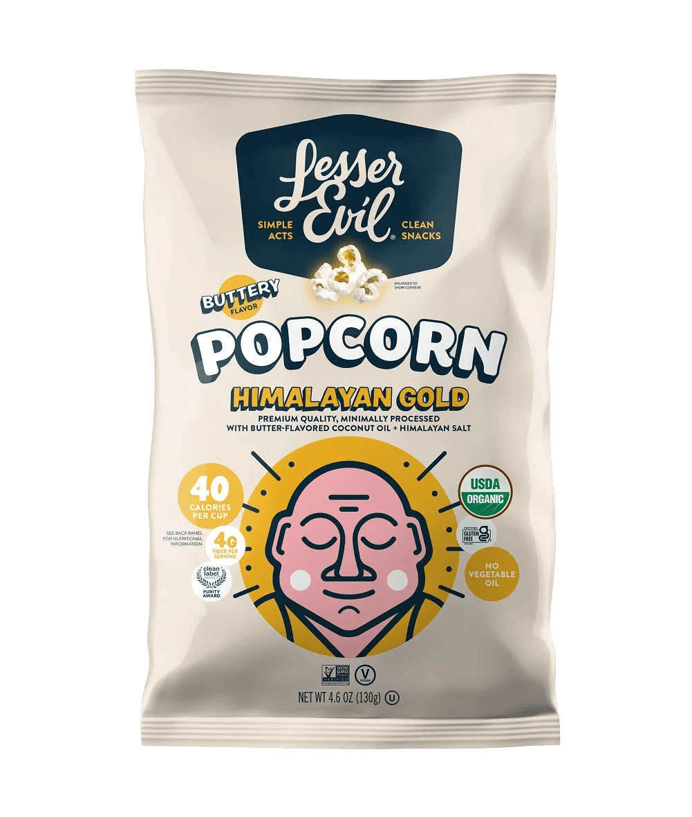 LesserEvil Himalayan Gold Organic Butter Flavor Popcorn
