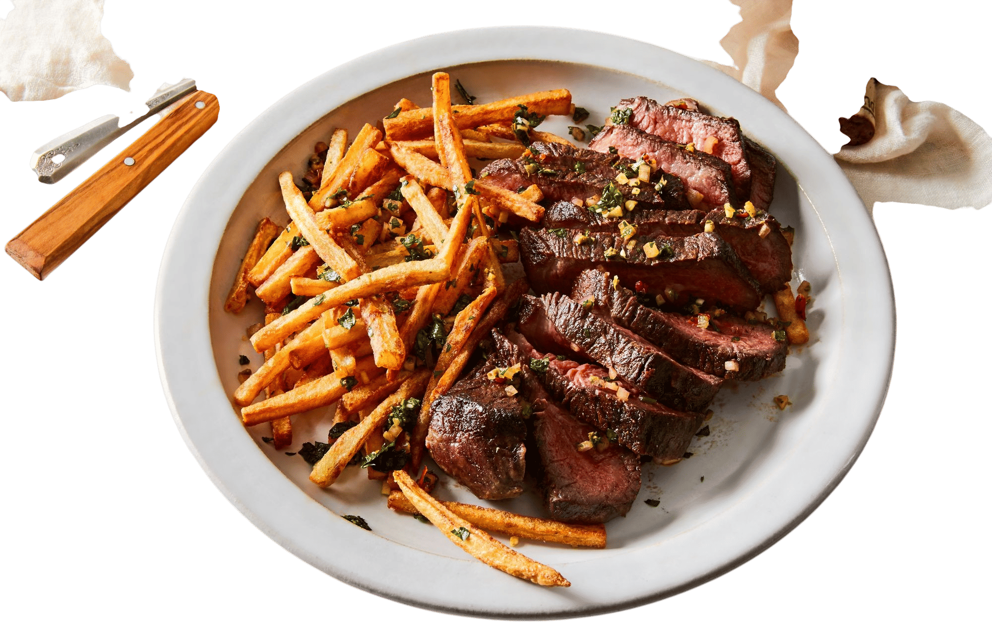 steak frites w: sauce verte