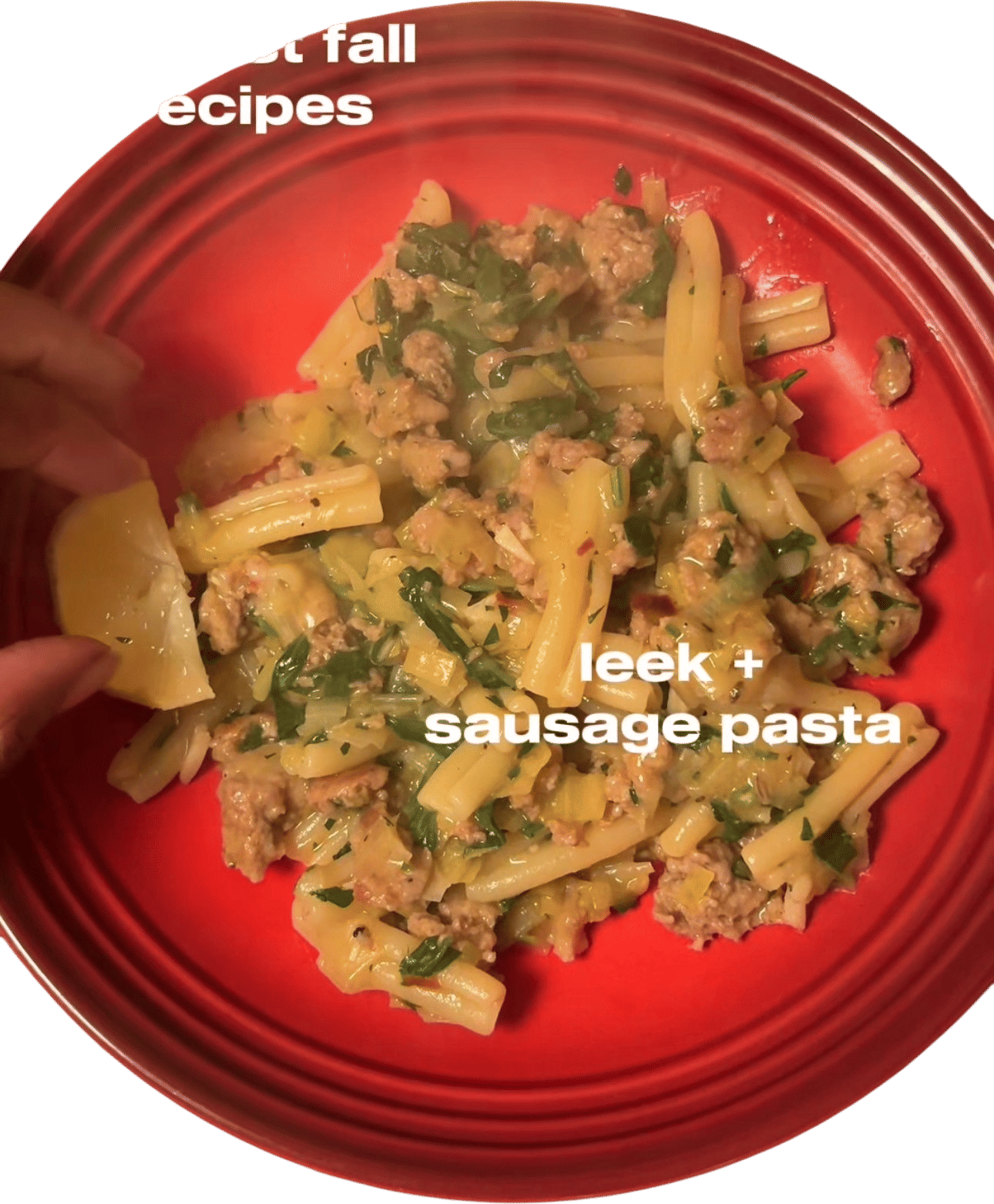 Almost Fall Cooking: Sausage and Leek Pasta with Bitter Greens