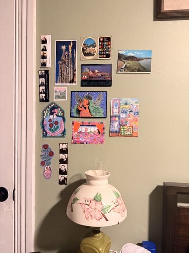 bedside gallery wall
